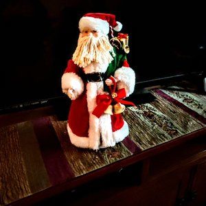 Porcelain Santa Doll with Stand - NWOT